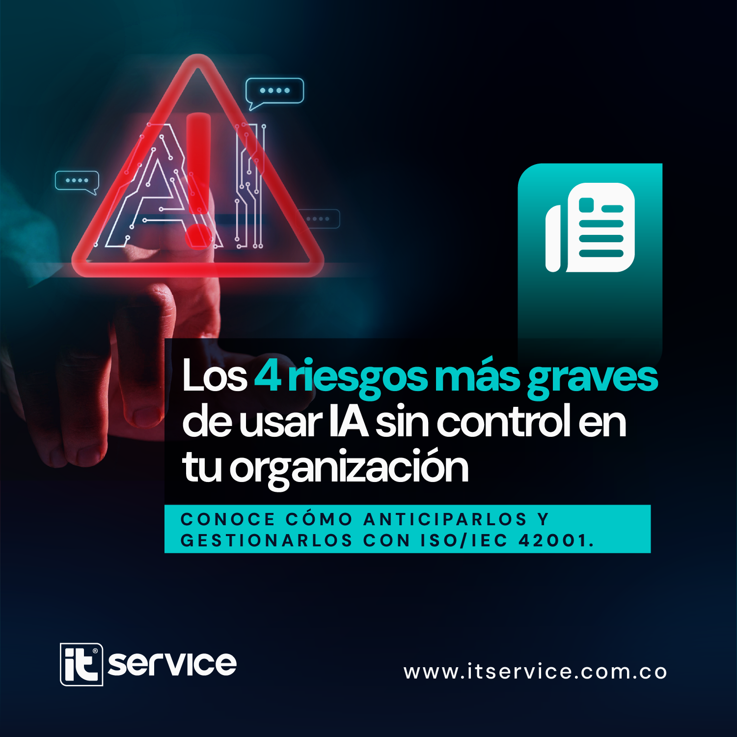 Los 4 riesgos más graves de usar IA sin control en tu organización